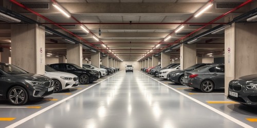 Soluções de piso para estacionamentos corporativos e garagens comerciais